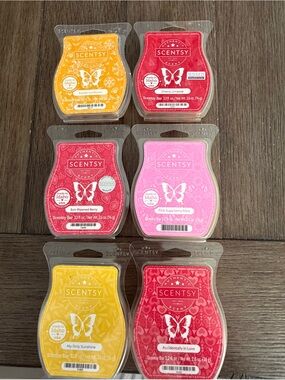 Scentsy Wax Bars Lot of 6 BBMB SOTM Cherry Limeade Sugarberry Berry